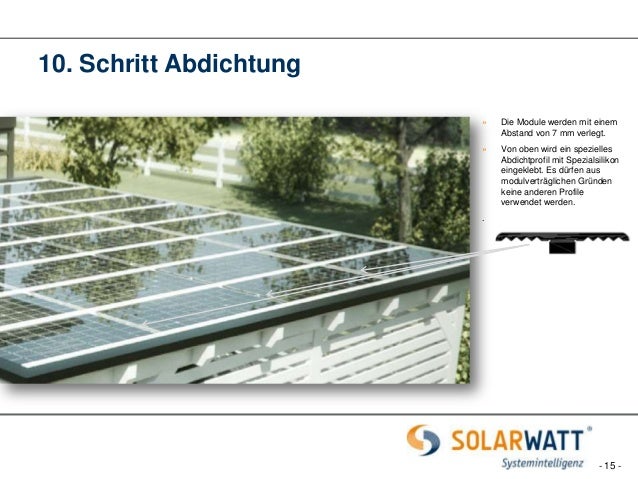 Montageanleitung SOLARWATT CARPORT SYSTEM