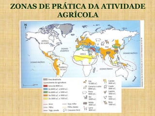 ZONAS DE PRÁTICA DA ATIVIDADE
AGRÍCOLA
 