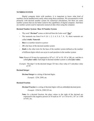 Number Systems Basic Concepts | PDF