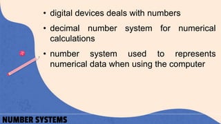 Number Systems Basic Concepts | PPTX