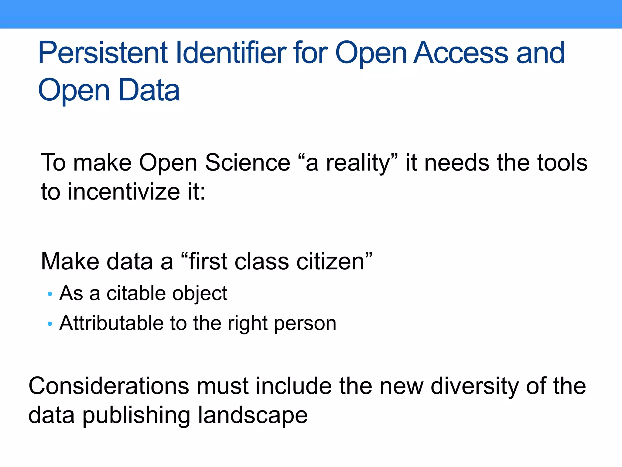 ODIN Final Event - Publishing and citing, and the role of persistent ...