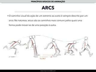 www.mauriciomallet.com
PRINCÍPIOS BÁSICOS DE ANIMAÇÃO
EXAGGERATION
• Saber equilibrar, deixar alguns elementos com o movimento natural e outros
exagerados será uma ação ﬂuída (mensagem espontânea).
SMURFS - SONY PICTURES
 