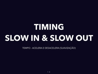 12 PRINCÍPIOS
BÁSICOS
DA ANIMAÇÃO
Timing / Exaggeration / Solid Drawing / Appeal
Parte 2
 