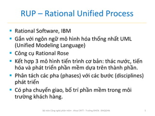 Tổng Quan Các Tiến Trình Phát Triển Phần Mềm: RUP và Agile | PDF