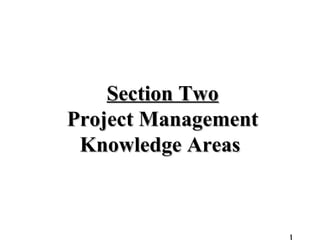 Section TwoSection Two
Project ManagementProject Management
Knowledge AreasKnowledge Areas
 
