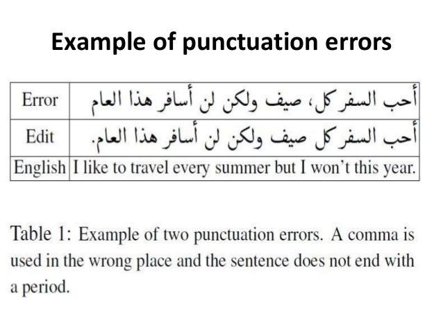 punctuation error