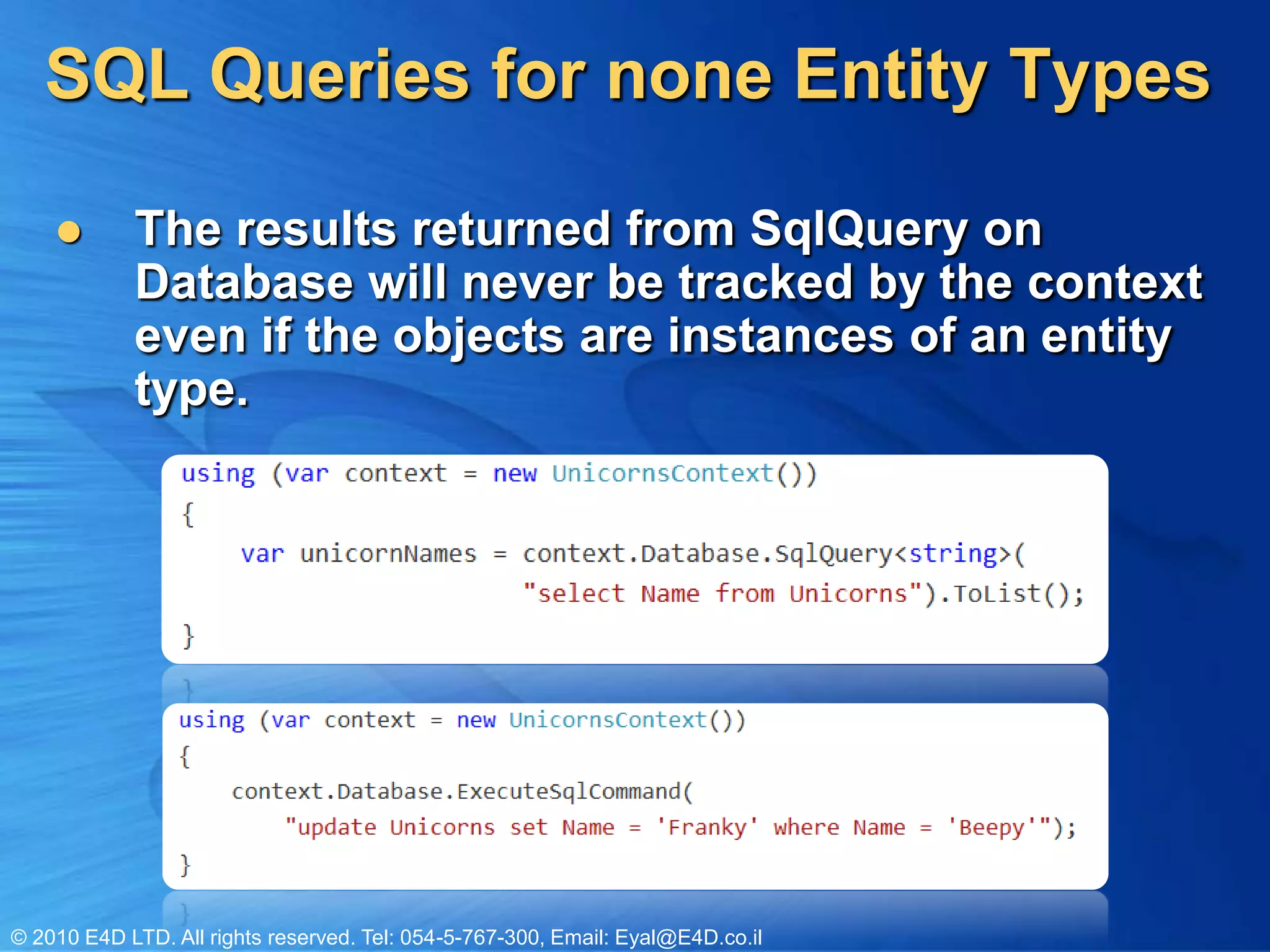 Entity Framework - Queries | PPTX