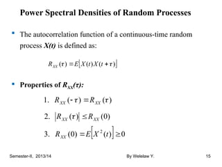 04-Random Processes. Statistics and probability | PPT