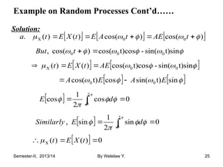Random Process Question And Answer 04-Random Processes. Statistics and probability | PPT