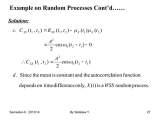 Random Process Question And Answer 04-Random Processes. Statistics and probability | PPT