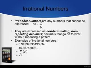 04 real numbers | PPT