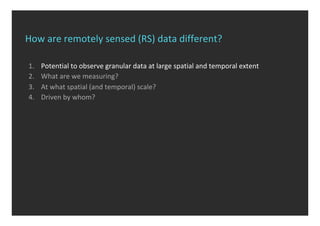 Challenges and opportunities for using remote sensing data | PDF