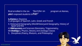 rizal LIFE AND WORKS EDIC PRESENTATION TOPIC | PPTX