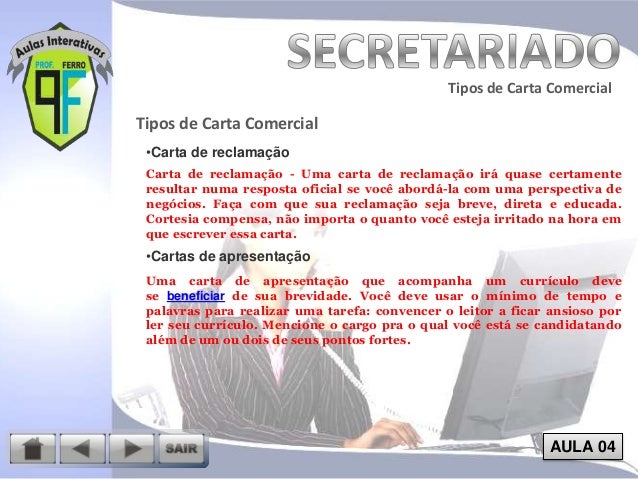 04 e 05 secretariado (tipos de carta comercial)