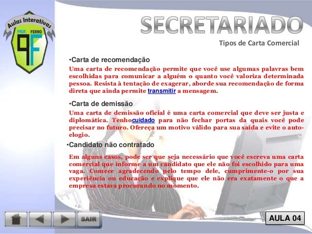 04 e 05 secretariado (tipos de carta comercial)