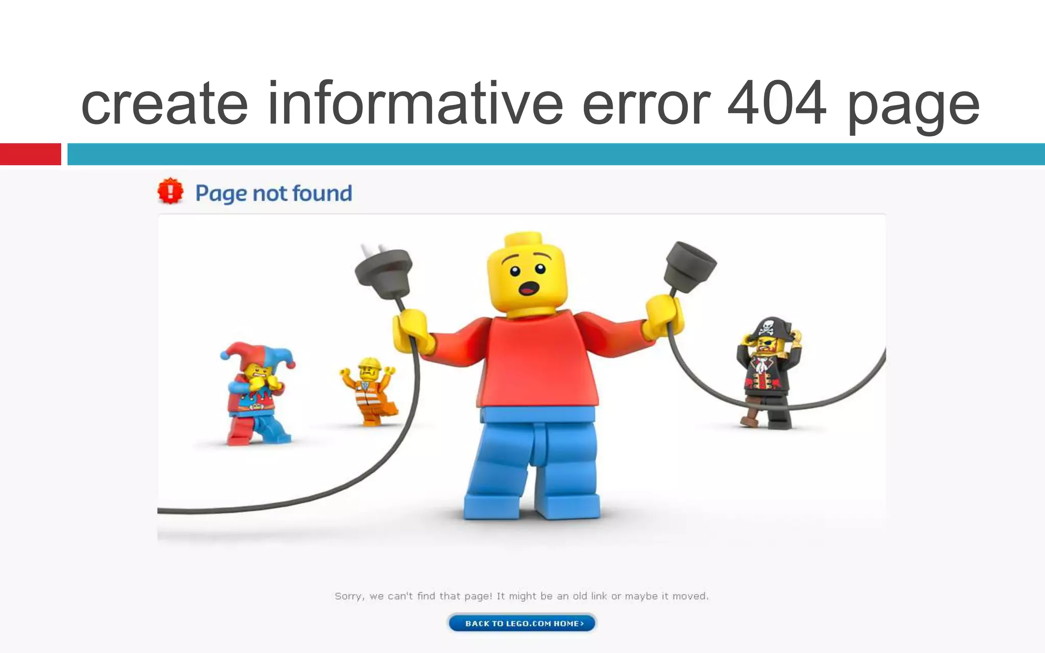 create informative error 404 page
 