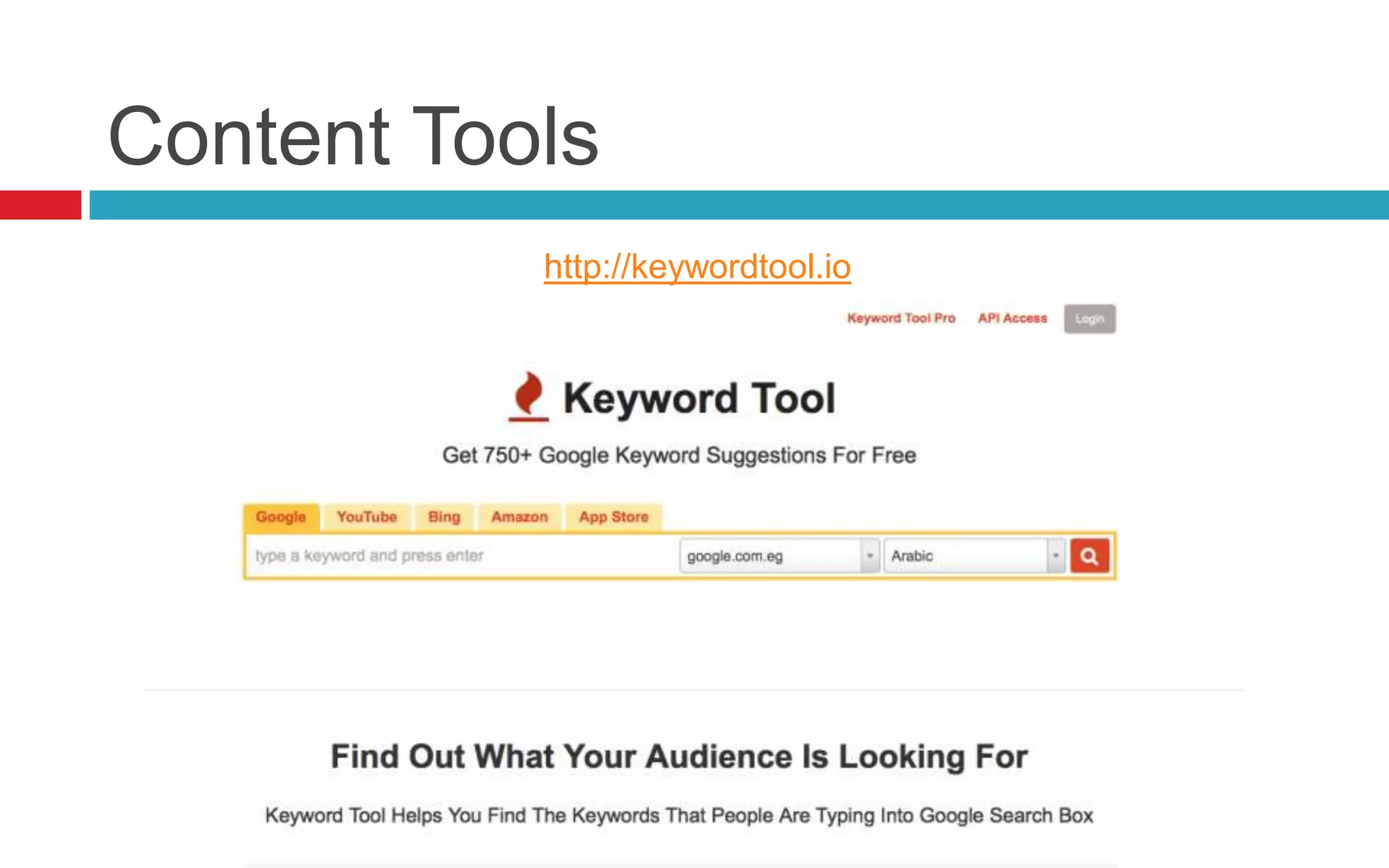 Content Tools
http://keywordtool.io
 