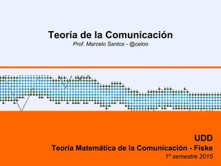 Teoría de la Comunicación
Prof. Marcelo Santos - @celoo
UDD
Teoría Matemática de la Comunicación - Fiske
1º semestre 2015
 