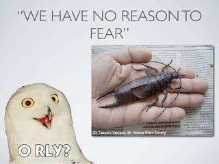 “WE HAVE NO REASON TO
        FEAR”
 