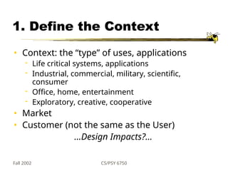 Design Context Examples THe Usability Principles of the Design Process | PPT