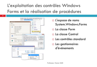 04 visual basic .net - exploitation des nouveaux controles windows ...