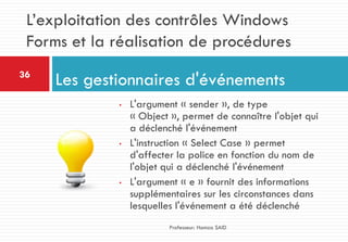 04 visual basic .net - exploitation des nouveaux controles windows ...