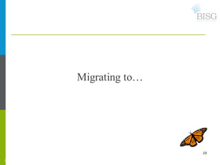 Migrating to…




                                                              20

© 2012, the Book Industry Study Group,...