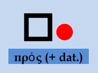 πρ ς (+ dat.)ό
 