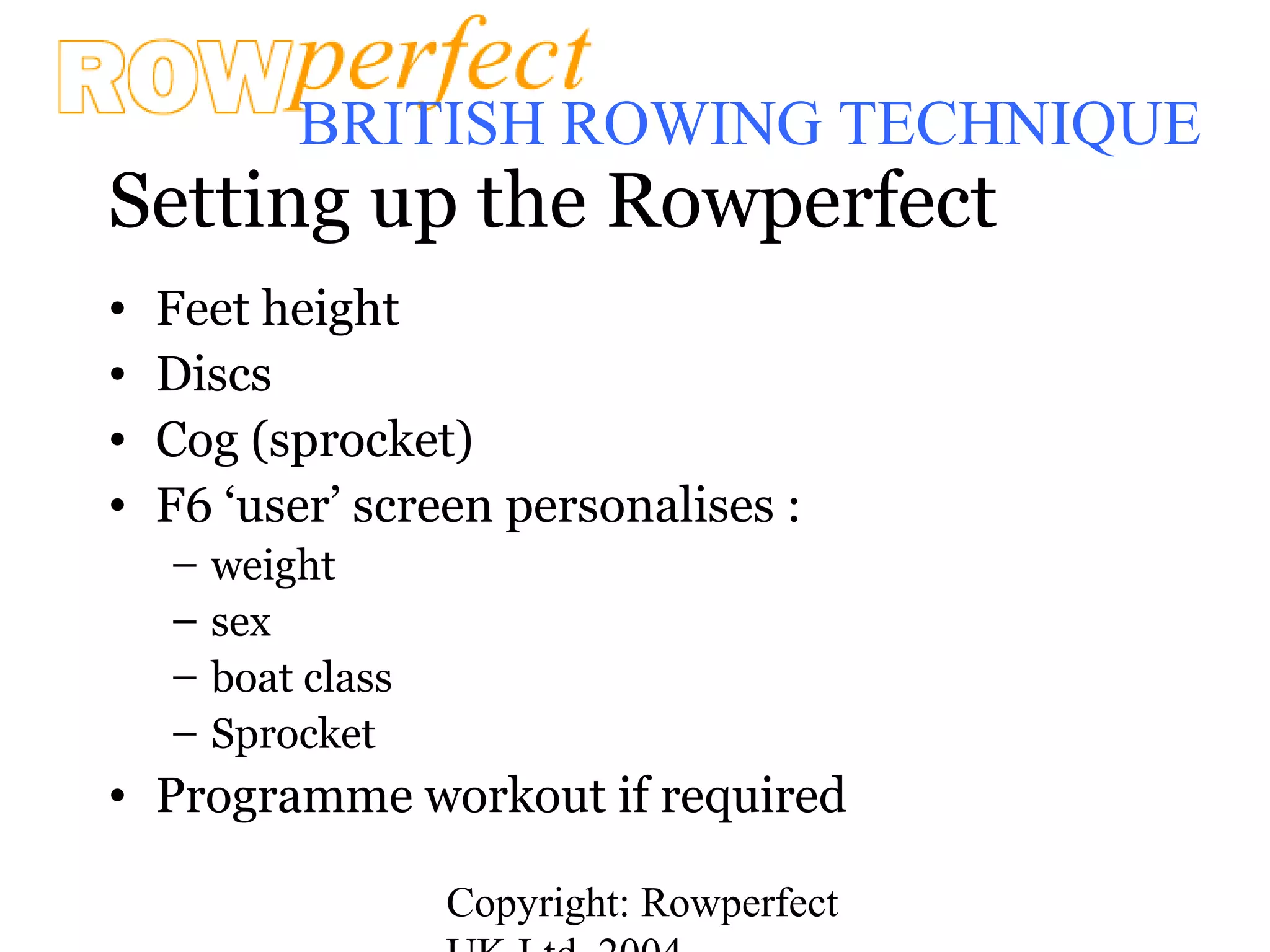 Rowperfect force curves for British rowing technique | PPT