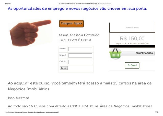 Curso para corretor