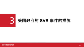 美國政府對 SVB 事件的措施
23
3
 