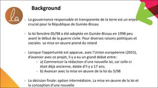 7th Capitalization Meeting
EU Land Governance Programme
Background
- La gouvernance responsable et transparente de la terr...