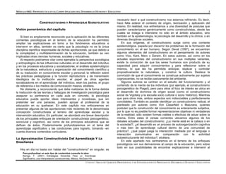 constructivismo y aprendizaje significativo | PDF
