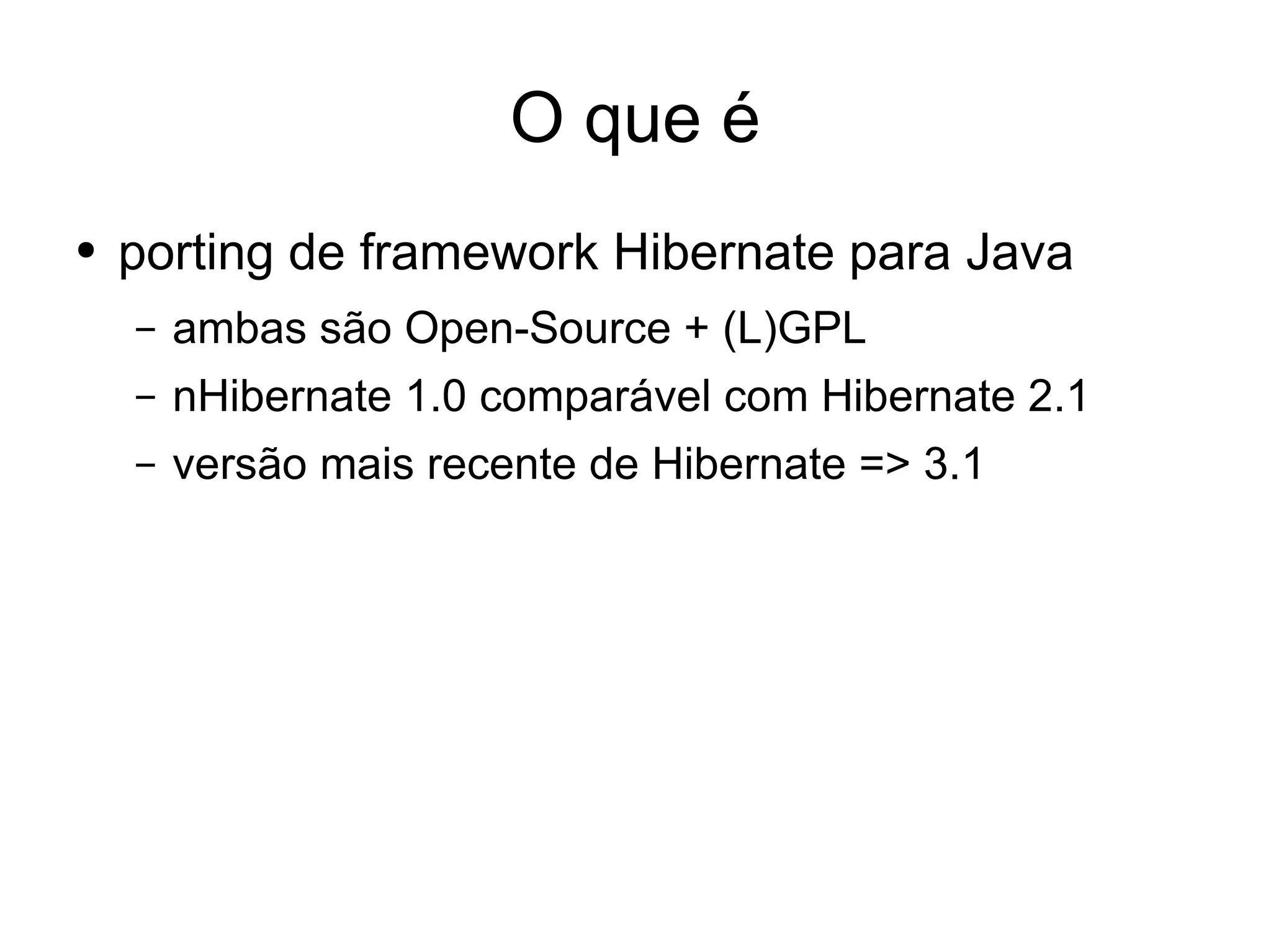 Desenvolvimento em .Net - nHibernate