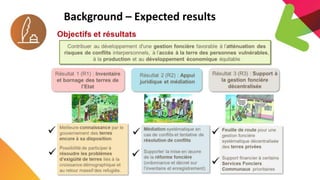 7th Capitalization Meeting
EU Land Governance Programme
Background – Expected results
 