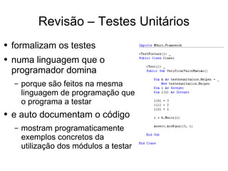 Desenvolvimento em .Net - Testes Unitários