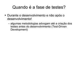 Desenvolvimento em .Net - Testes Unitários