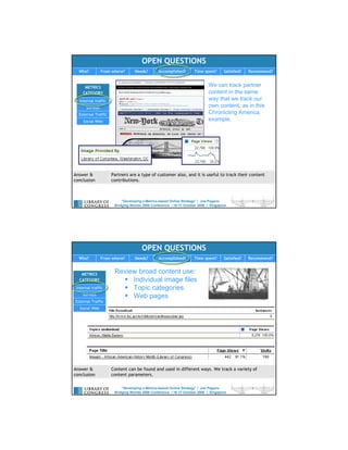 “Developing a Metrics-based Online Strategy”