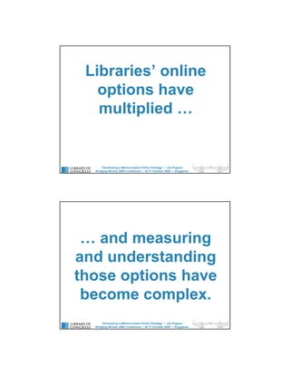 “Developing a Metrics-based Online Strategy”
