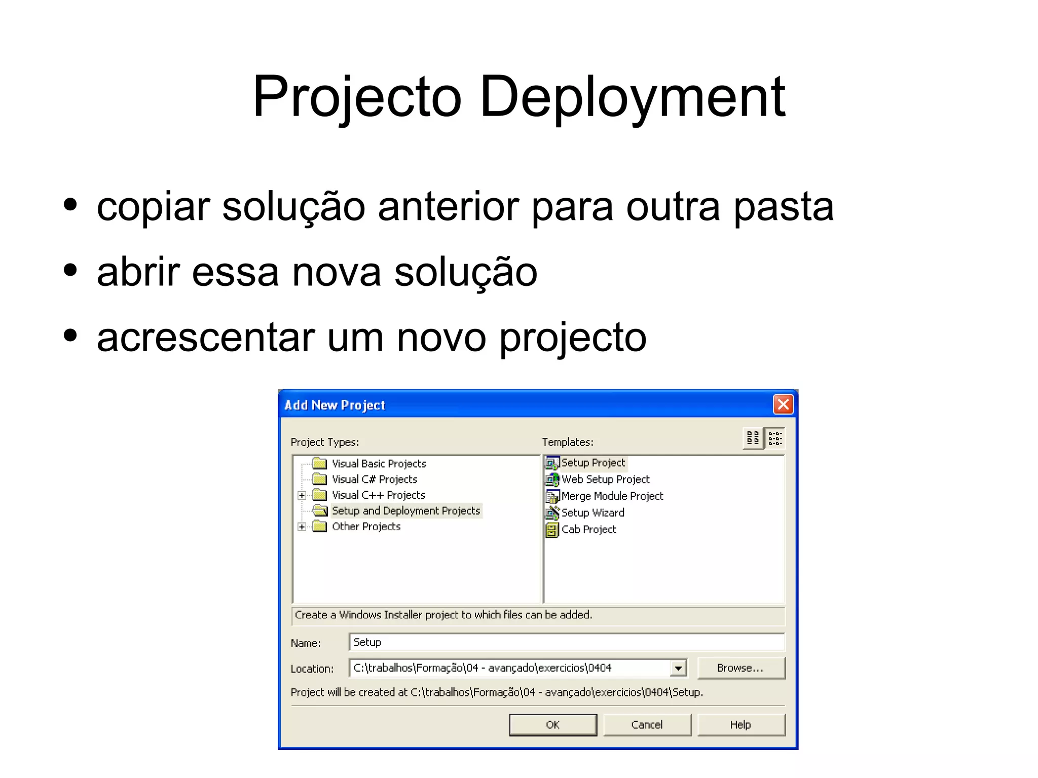 Desenvolvimento em .Net - Deployment