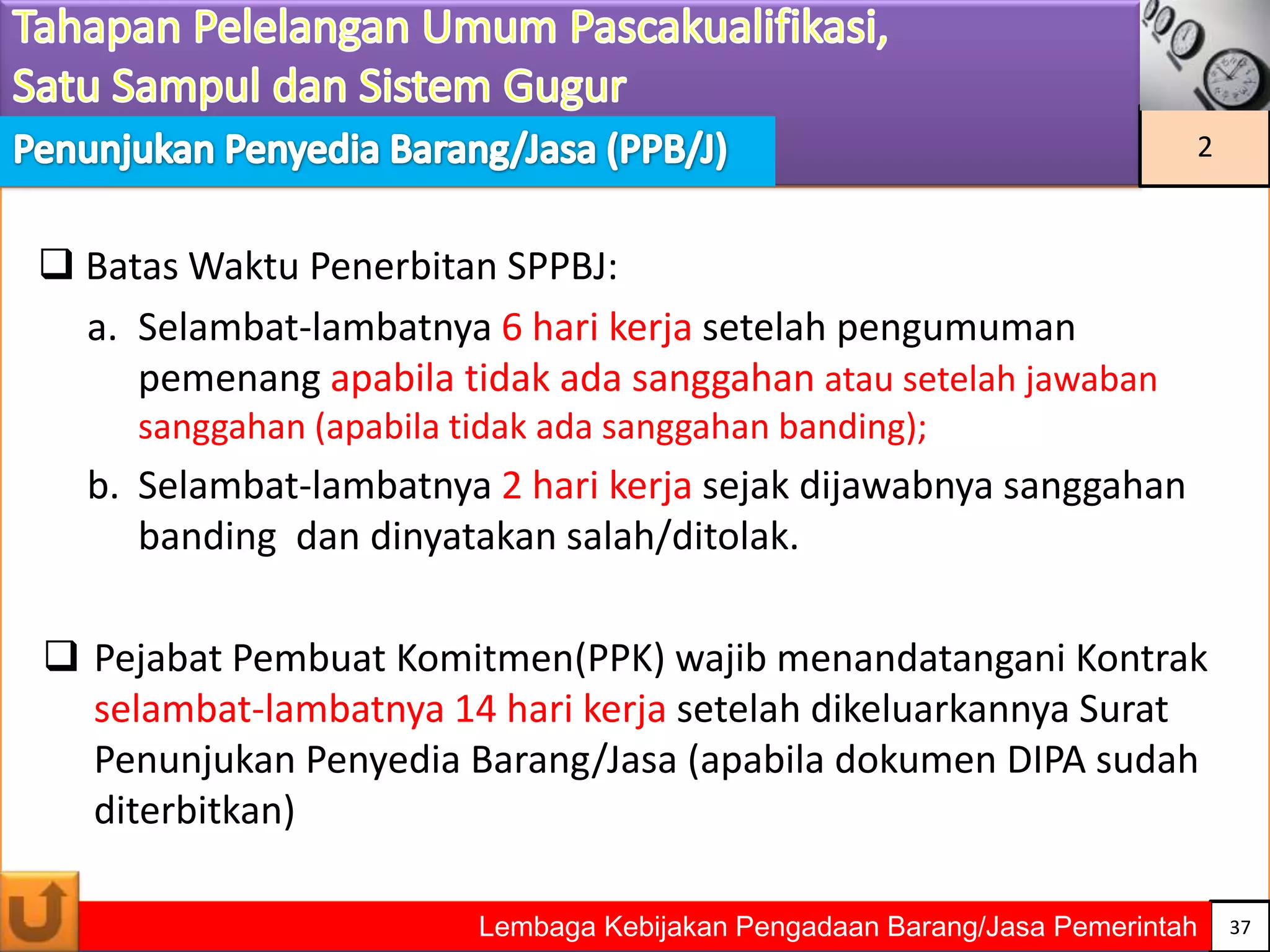 Pelaksanaan Pengadaan Barang, Pekerjaan Konstruksi, dan Jasa Lainnya | PPTX