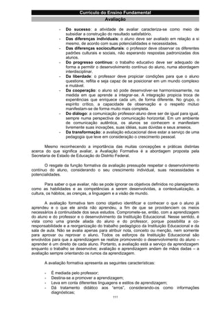 Currículo da Educação Básica