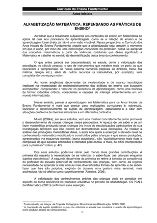 Currículo da Educação Básica