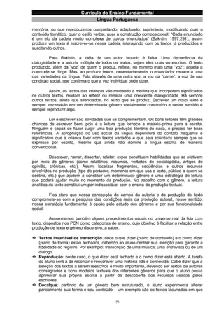 Currículo da Educação Básica