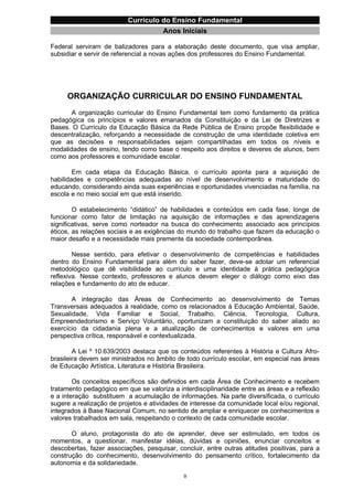 Currículo da Educação Básica