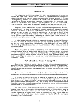 Currículo da Educação Básica