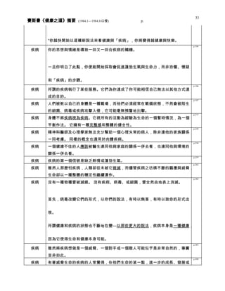 健康之道 分類摘要 0408