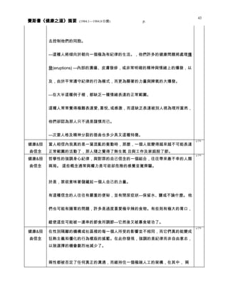 健康之道 分類摘要 0408