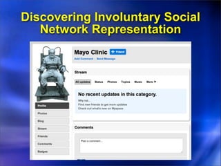Discovering Involuntary Social
   Network Representation
 
