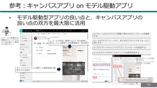4343
参考：キャンバスアプリ on モデル駆動アプリ
• モデル駆動型アプリの良い点と、キャンバスアプリの
良い点の双方を最大限に活用
 